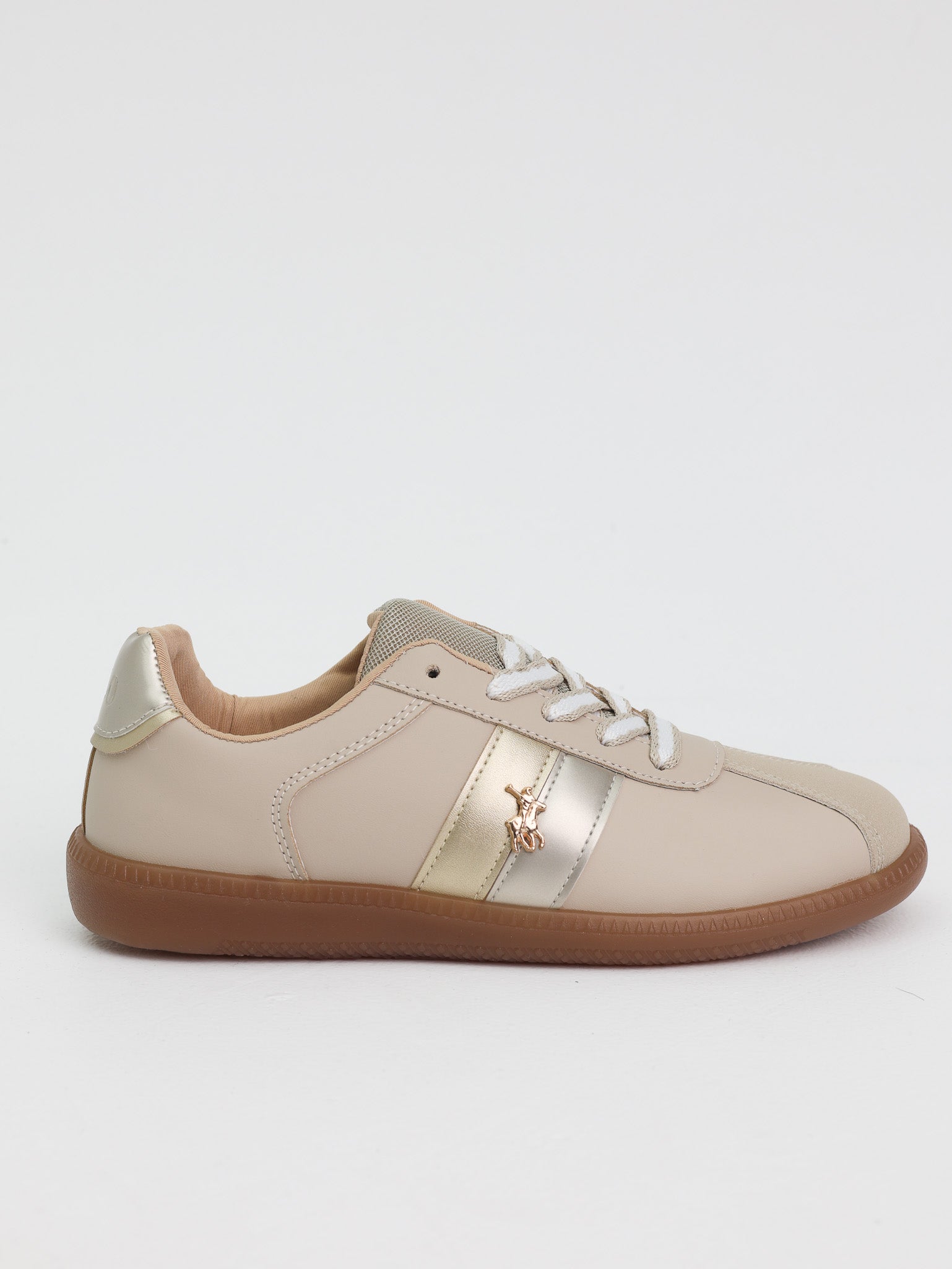 Polo Ladies Sneakers Side Flash Retro Stone